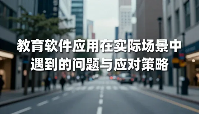 教育软件应用在实际场景中遇到的问题与应对策略